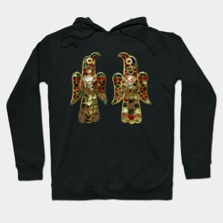 VISIGOTHIC EAGLES Antique Fibula with Gemstones Hoodie